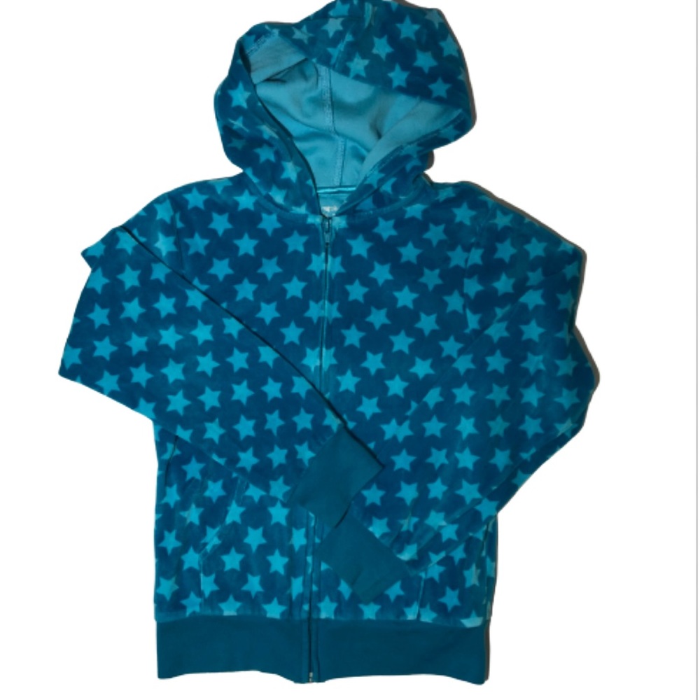 Total Girl Velour Zip Up Hoodie Sweatshirt